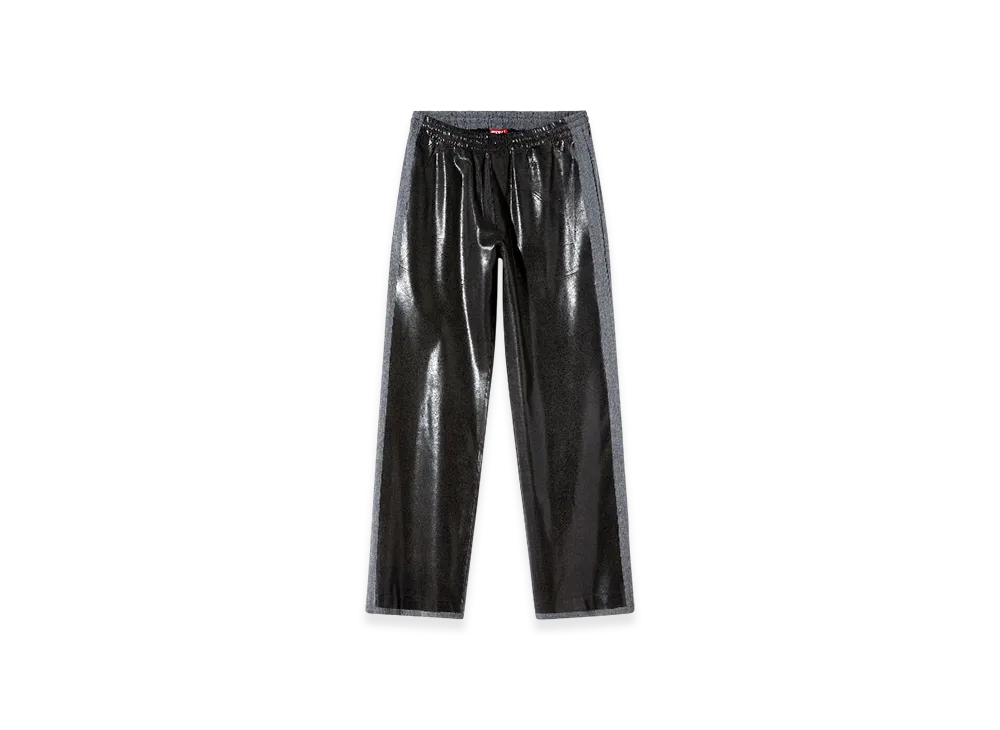 Diesel P-Clays-Dd Tailored Track Pants With Coated Front "Black"