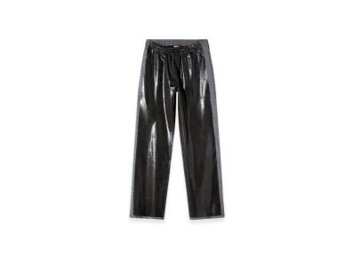 Diesel P-Clays-Dd Tailored Track Pants With Coated Front "Black"