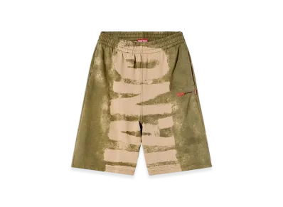 Diesel P-Marshy-Bleeding-Dd Sweat Shorts With Damiano Print "Green"
