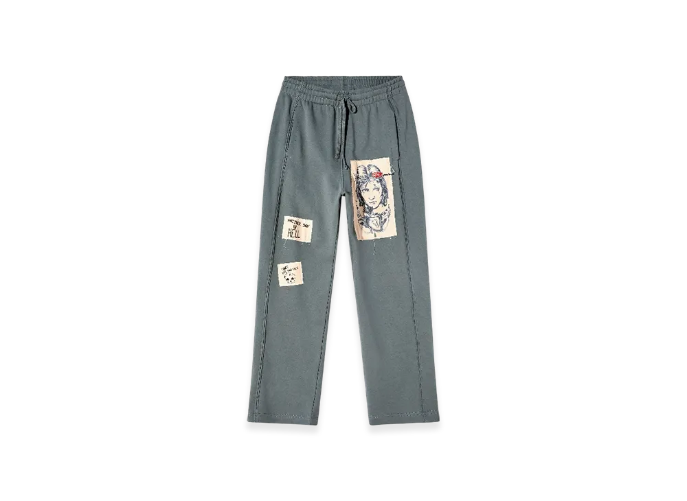 Diesel P-Martyans-Dd Track Pants With Tattoo Patches "Gray"