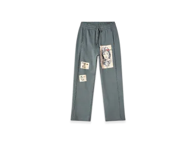 Diesel P-Martyans-Dd Track Pants With Tattoo Patches "Gray"