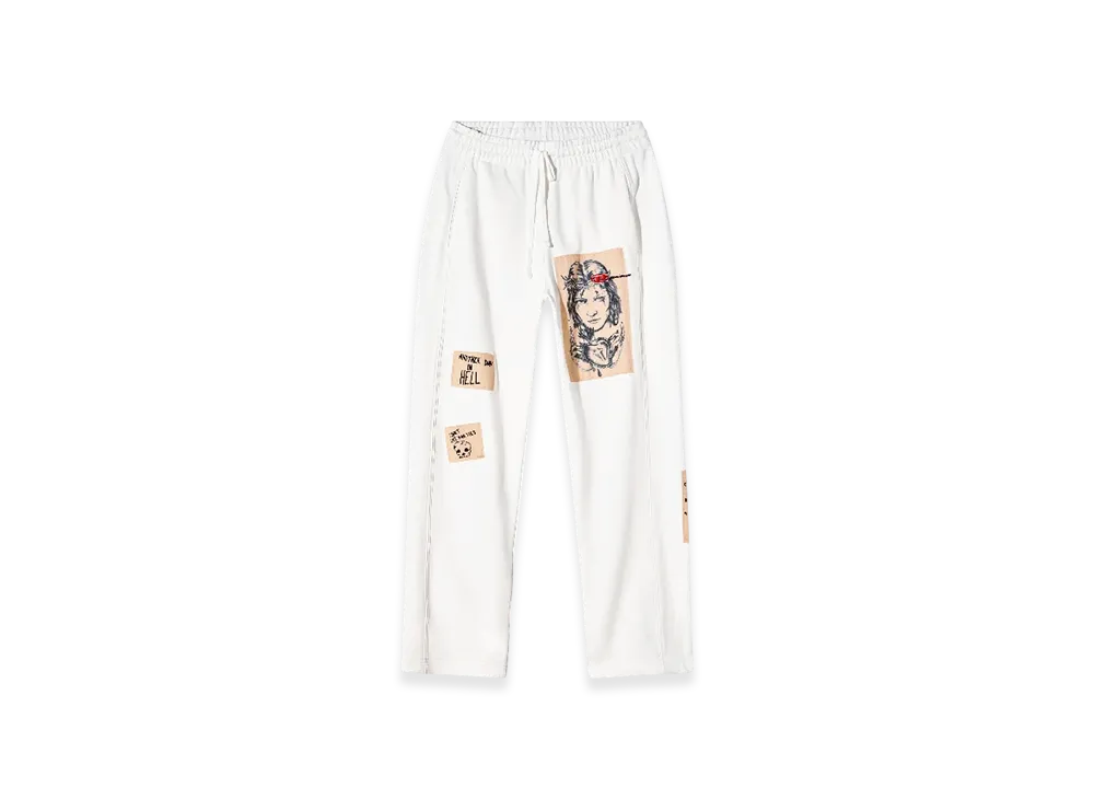 Diesel P-Martyans-Dd Track Pants With Tattoo Patches "White"