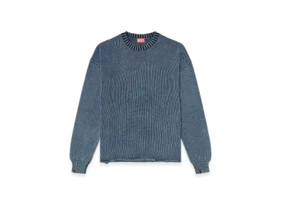 Diesel K-Delos-A Denim-Look Distressed Jumper "Blue"