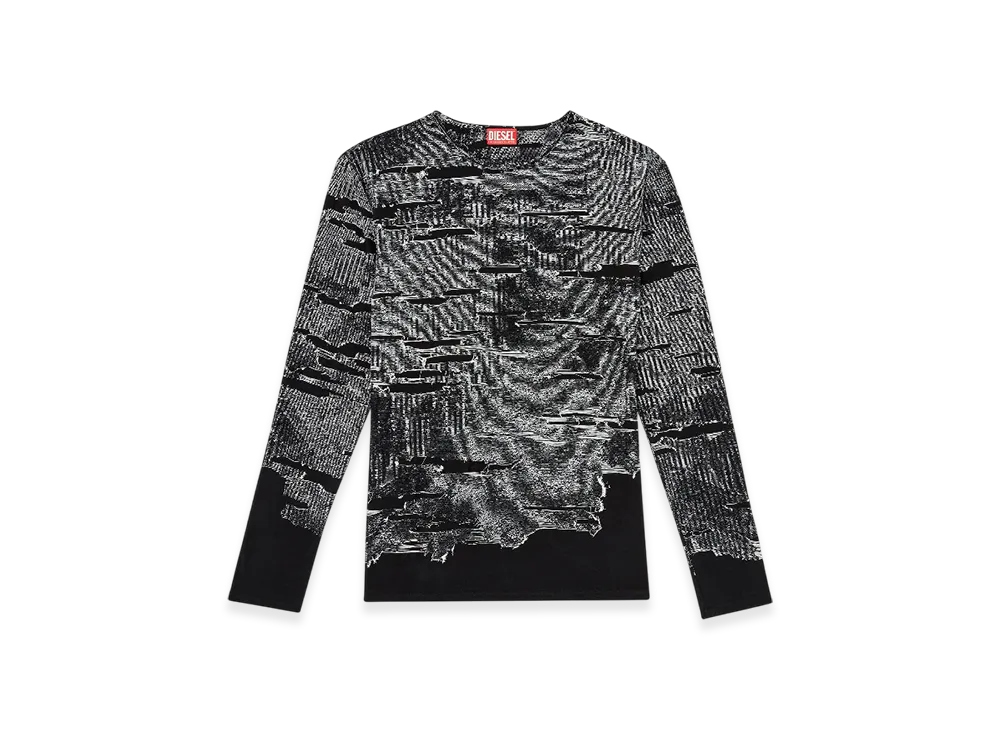 Diesel K-Cadmo Jumper With Engineered Distressing "Black"