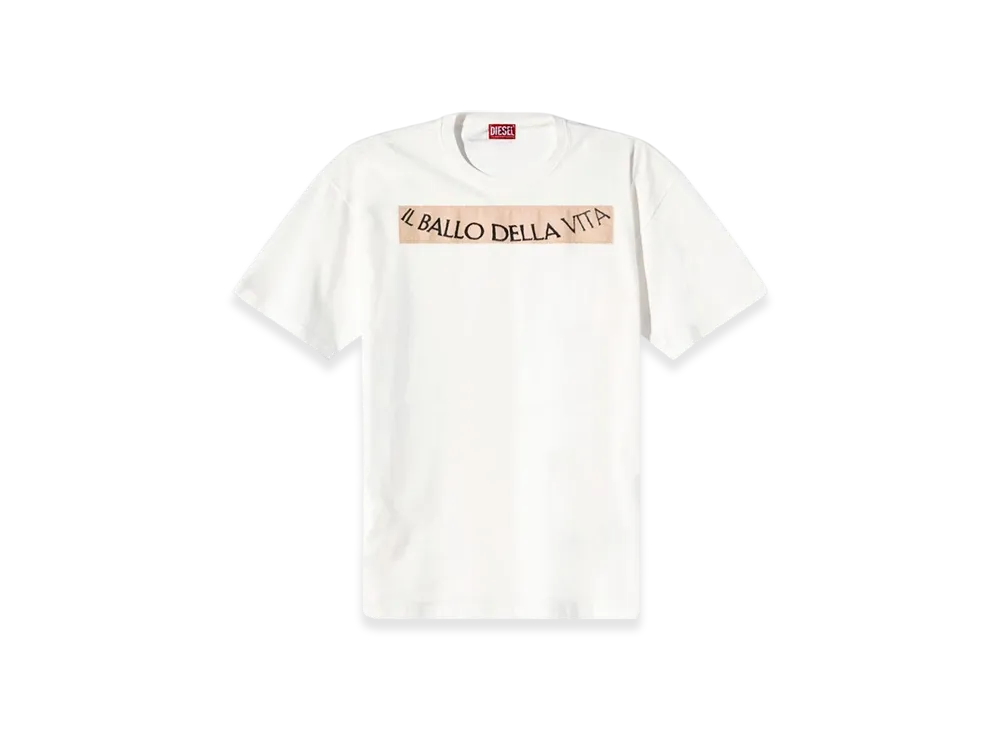 Diesel T-Boxt-Ballo-Dd T-Shirt With Tattoo Patch "White"