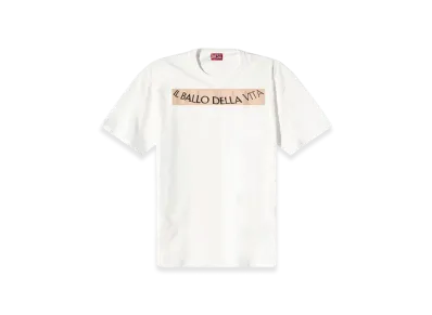 Diesel T-Boxt-Ballo-Dd T-Shirt With Tattoo Patch "White"