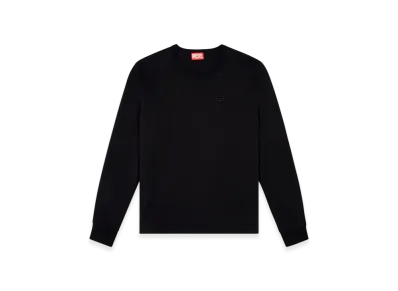 Diesel T-Adjust-LS-Slits-R17 Long-Sleeve T-Shirt With Logo Embroidery "Black"
