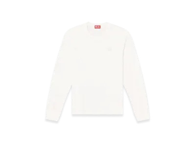 Diesel T-Adjust-LS-Slits-R17 Long-Sleeve T-Shirt With Logo Embroidery "White"