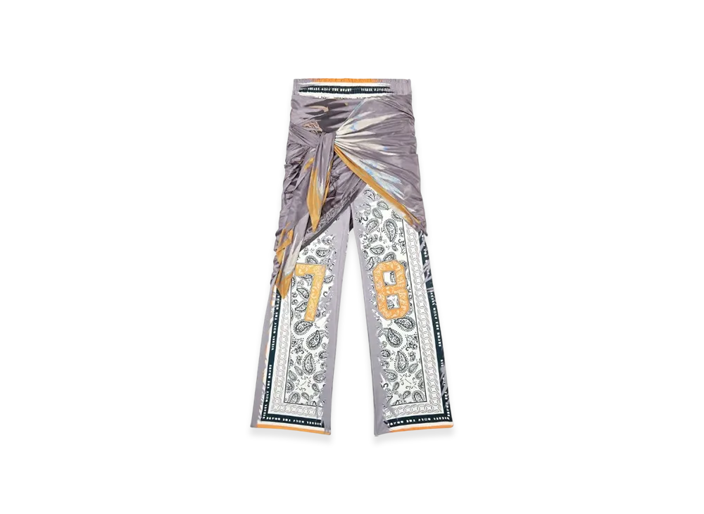 Diesel P-Frizza Hybrid Pants With Bandana Overlay "Grey White"