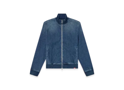 Diesel D-Buzye-S Track Zip-Up Sweater In Track Denim "Dark Blue"