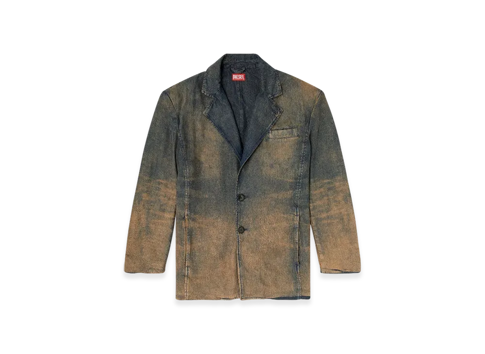 Diesel D-Reg-S Blazer In Fluid Shaded Denim "Dark Blue"