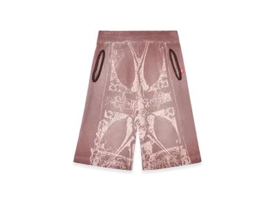 Diesel P-Warky-Short Waffle Shorts With Medieval Print "Violet"
