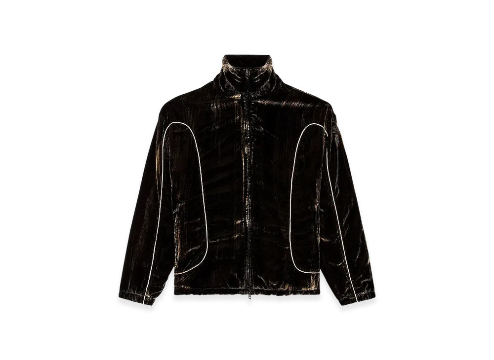 Diesel J-Hay Track Jacket In Treated Velvet "Black"