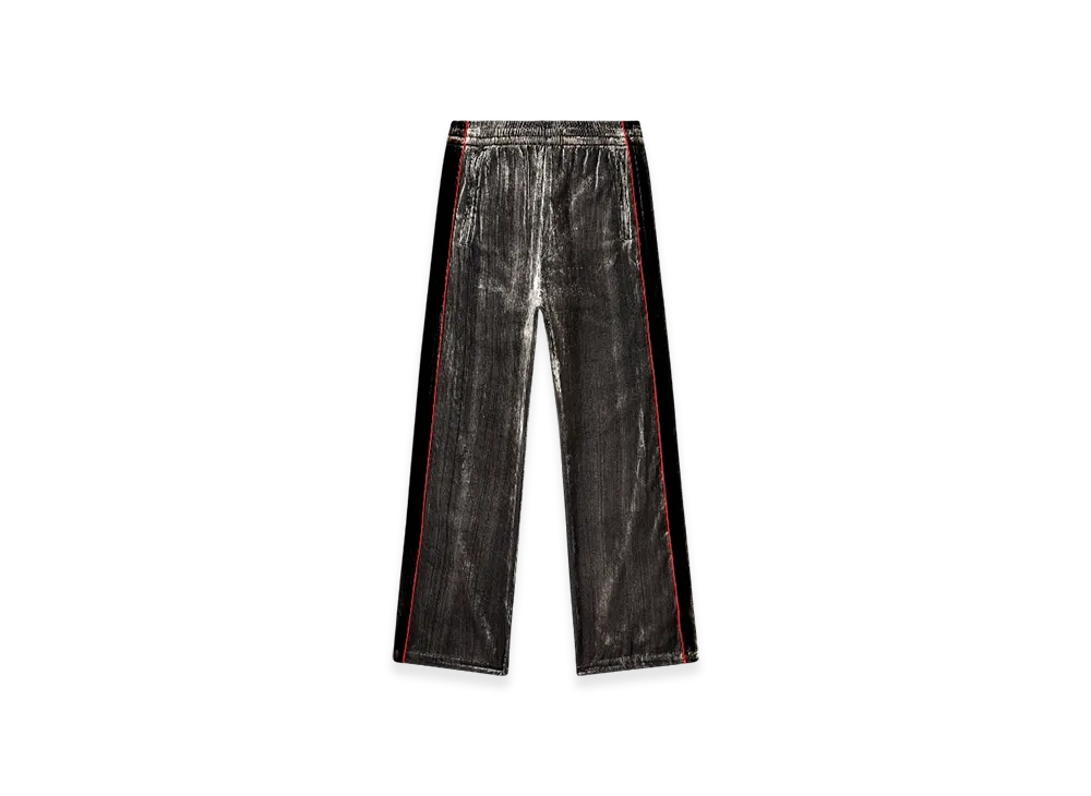 Diesel P-Hay Track Pants In Treated Velvet "Dark Gray"