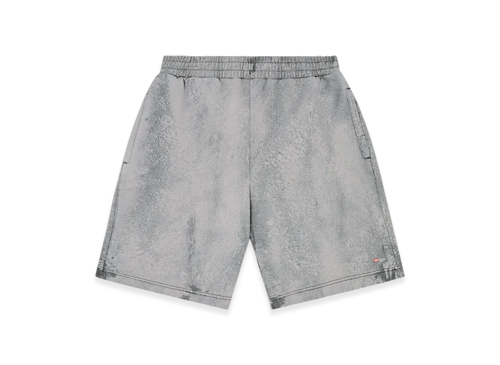Diesel P-Crew Shorts In Waxed Jersey "Gray"