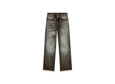 Diesel P-Theck-Lkct Elasticated Pants In Denim-Look Viscose "Black"