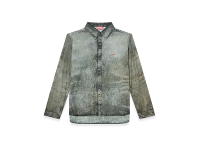 Diesel S-Simply-Lkct Shirt In Denim-Look Viscose "Black"