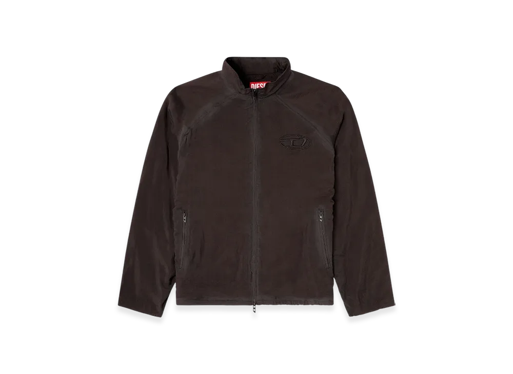 Diesel J-Henri-Souvenir Souvenir-Style Embroidered Track Jacket "Black"