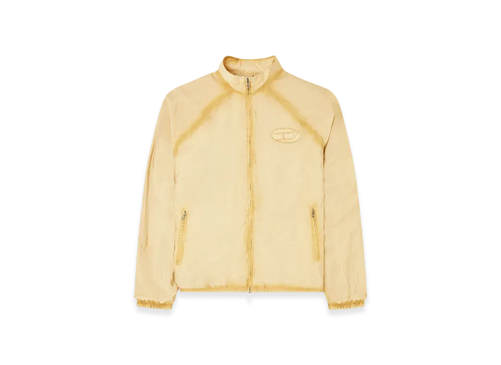 Diesel J-Henri-Souvenir Souvenir-Style Embroidered Track Jacket "Beige"