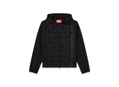 Diesel J-Andrew Nylon Jacket With Outline Logo "Black"