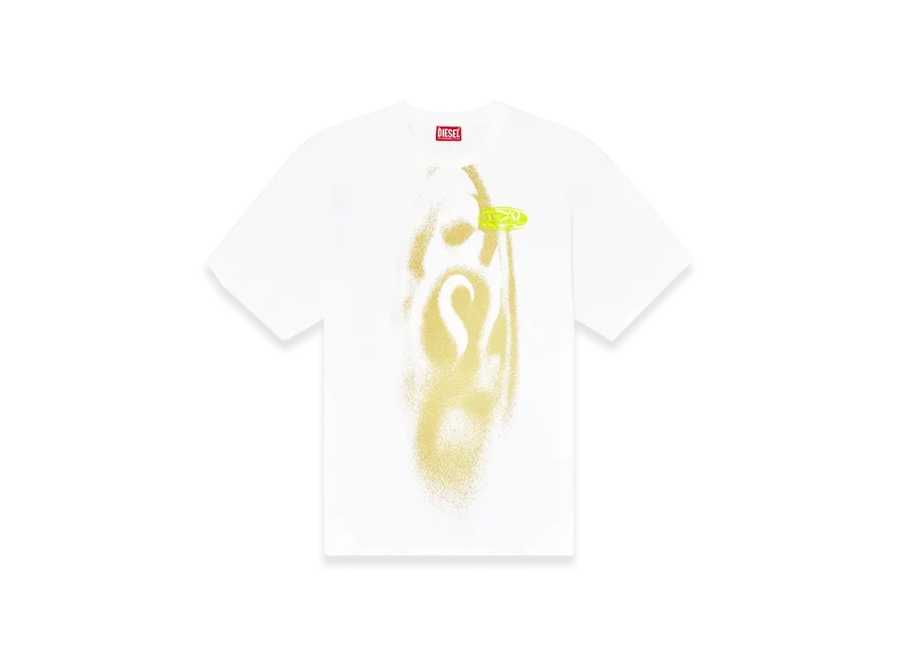 Diesel T-Boxt-T7 T-Shirt With Spray-Effect Print "White"