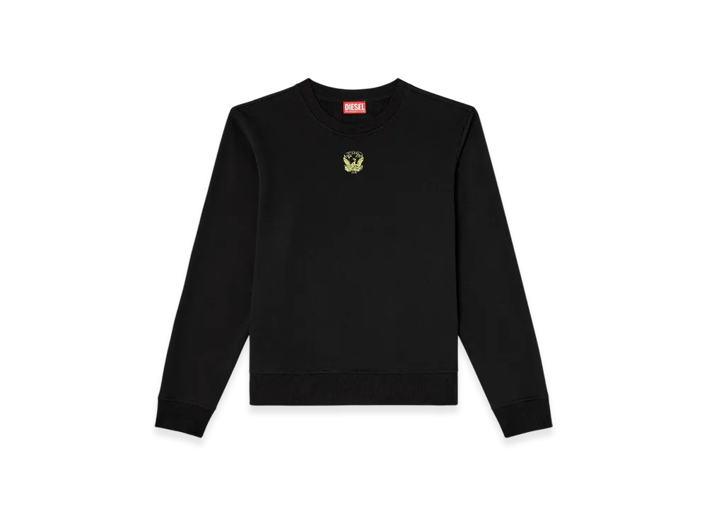 Diesel S-Ginn-T1 Sweatshirt With Embroidered Phoenix "Black"