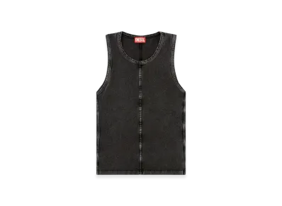 Diesel T-Mely-Sl Tank Top In Denim-Look Jersey "Black"
