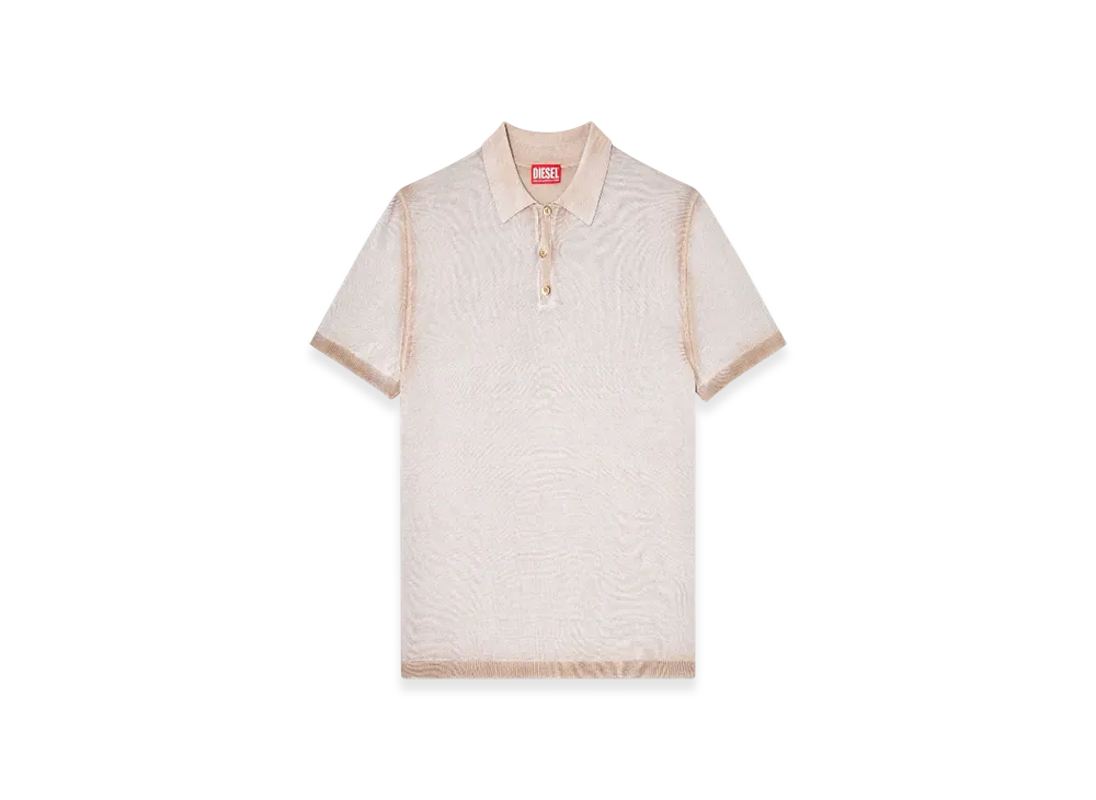Diesel K-Virto Degrade Knitted Polo Shirt "Beige"