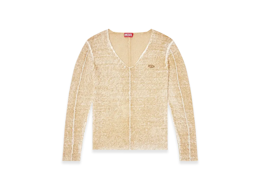 Diesel K-Robbel Inside-Print Jumper With Contrast Detail "Beige"