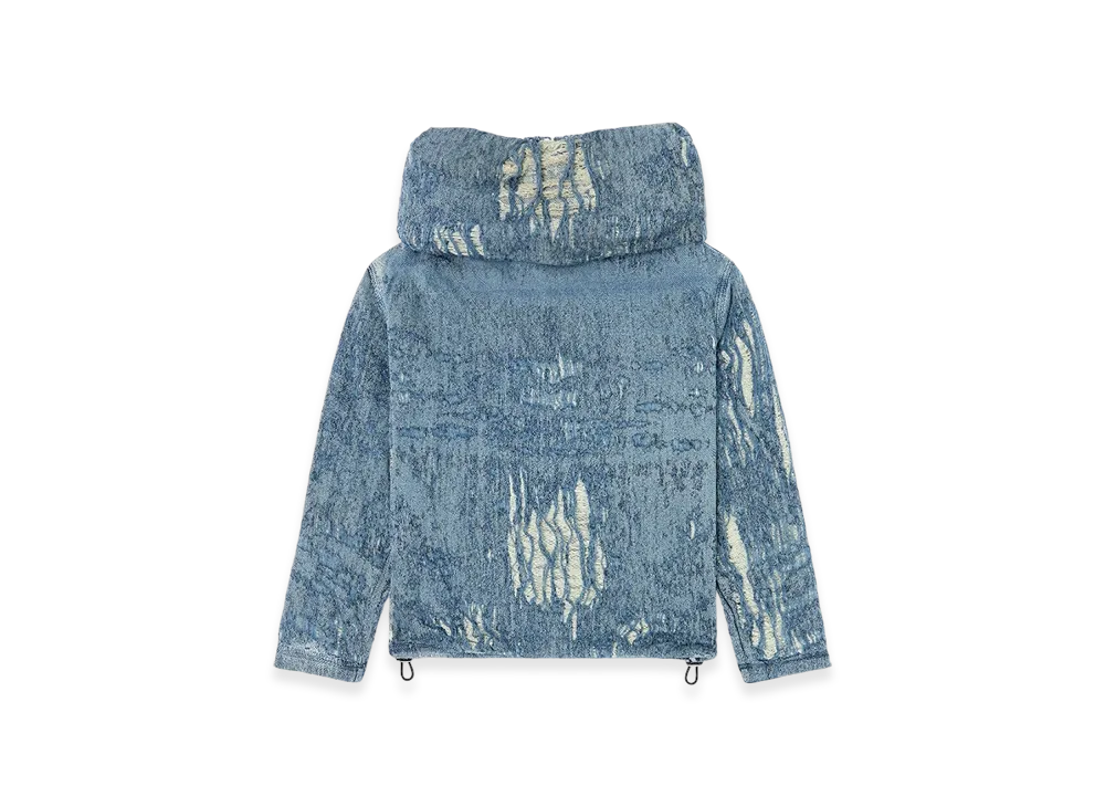 Diesel D-Umbrix-Fsg Sweater In Ultra-Destroyed Jacquard Denim "Medium Blue"