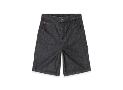 Diesel D-Livery-W-Short Shorts In Rinse-Wash Denim "Black"