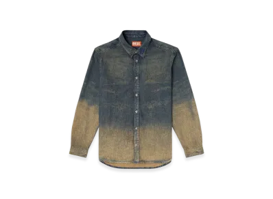Diesel D-Simply-S8 Shirt In Fluid Shaded Denim "Dark Blue"