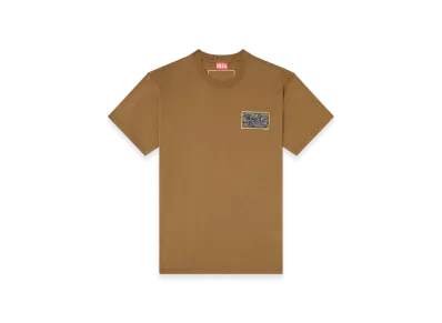 Diesel T-Norm-T3 T-Shirt With Camo Logo Patch "Brown"