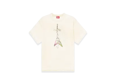 Diesel T-Boxt-T18 T-Shirt With Sword Print "White"
