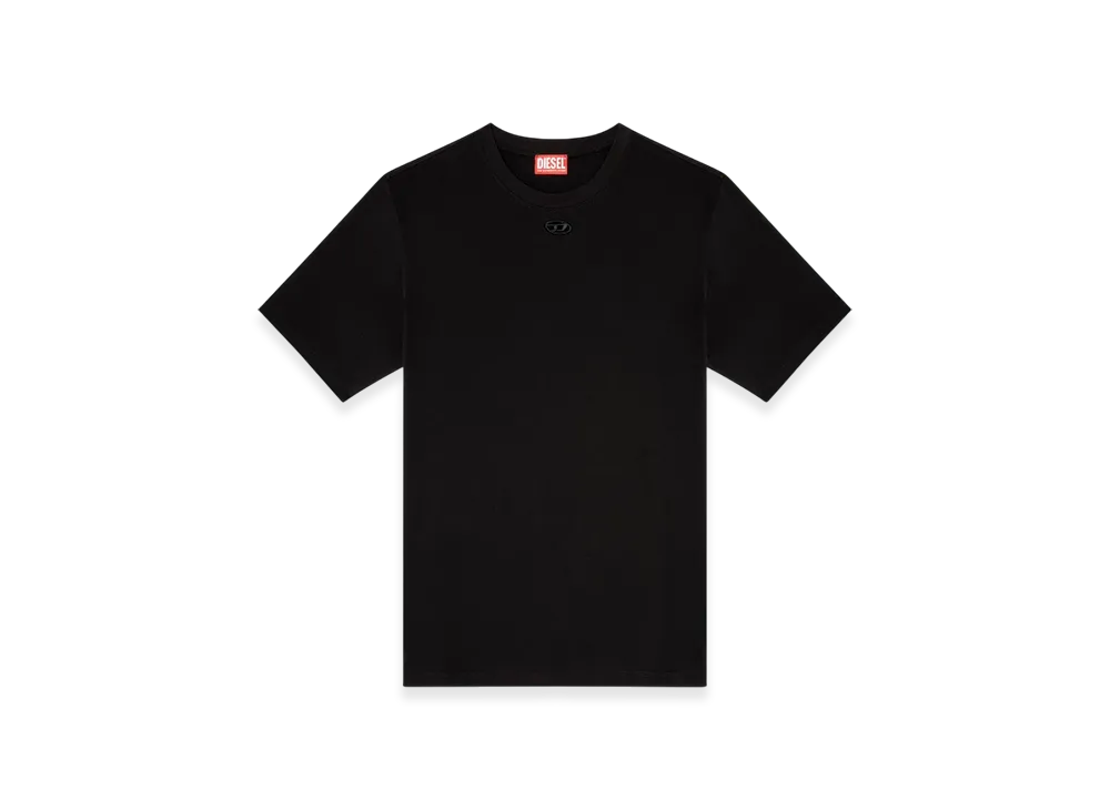 Diesel T-Adjust-Marey T-Shirt With Cut-Out Oval D "Black"