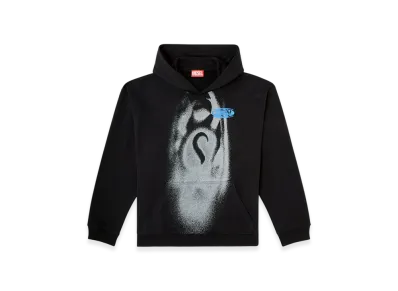Diesel S-Boxt-Hood-T3 Hoodie With Spray-Effect Print "Black"