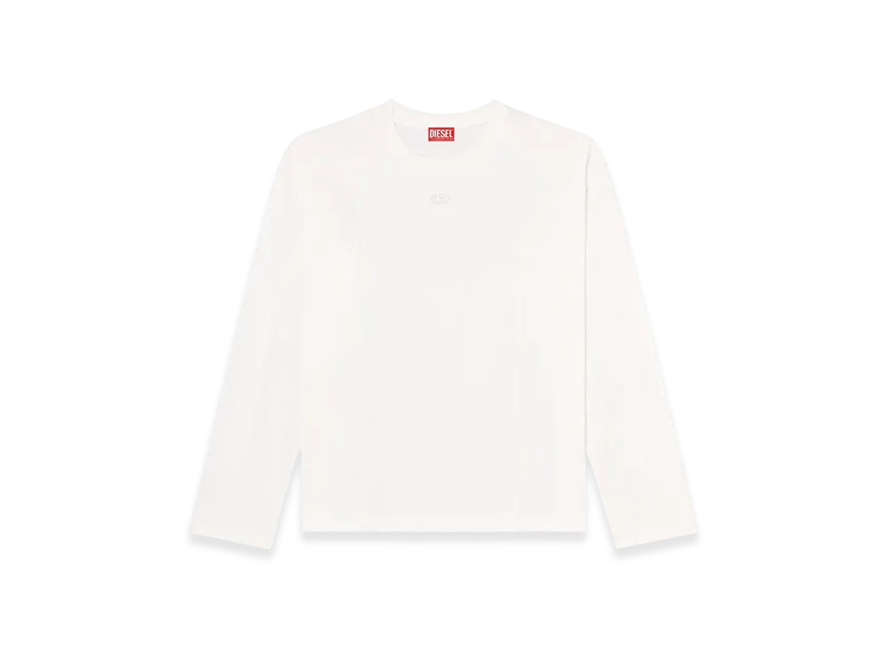 Diesel T-Boxt-LS-Int Long-Sleeve T-Shirt With PaneLS "White"
