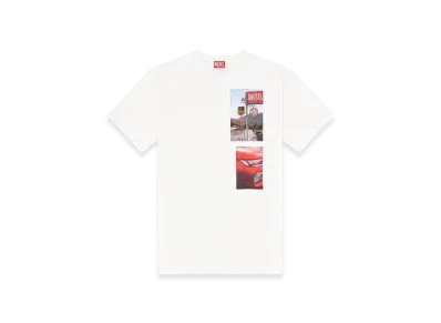 Diesel T-Boxt-T3 T-Shirt With Logo Photo Patches "White"