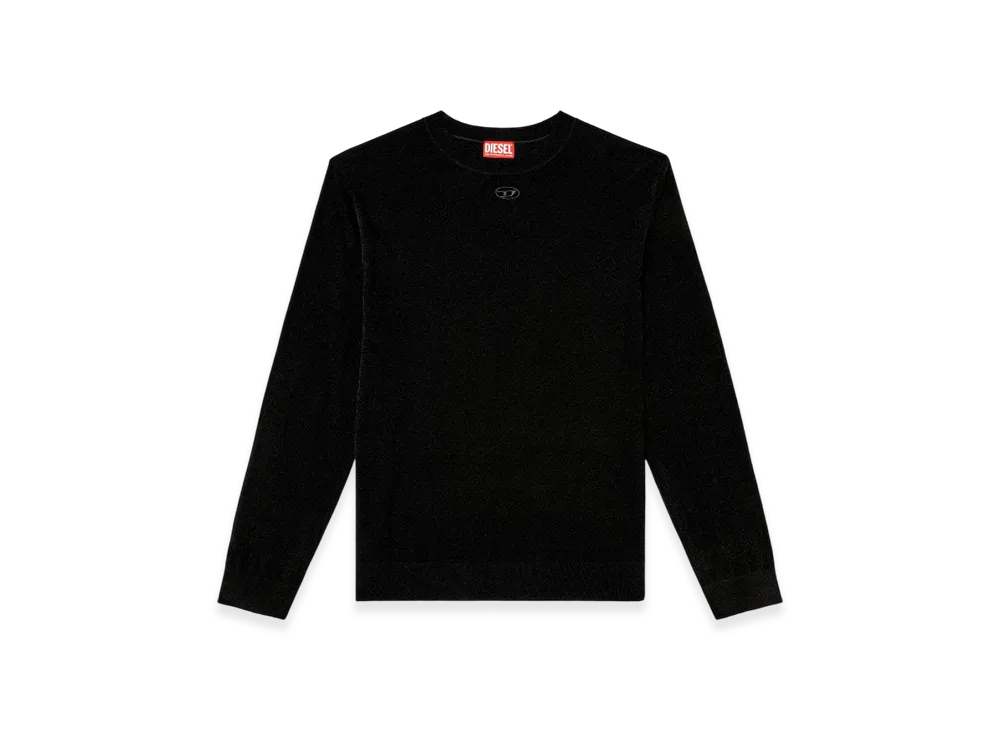 Diesel K-Cevro Chenille Jumper With Cut-Out Logo "Black"