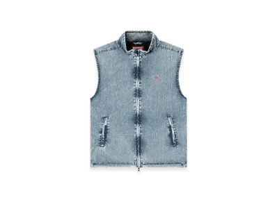 Diesel J-Erb Vest In Recycled Nylon Taslan "Medium Blue"