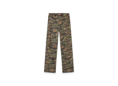 Diesel P-Anic Cargo Pants In Camo-Print Nylon "Military Green"