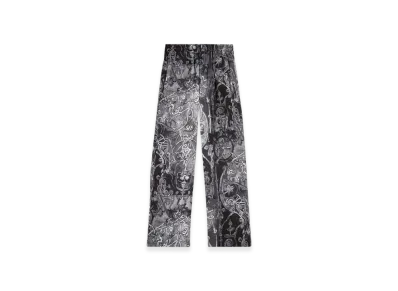 Diesel P-Theck-A-Ajfw Track Pants With Medieval Print "Black"
