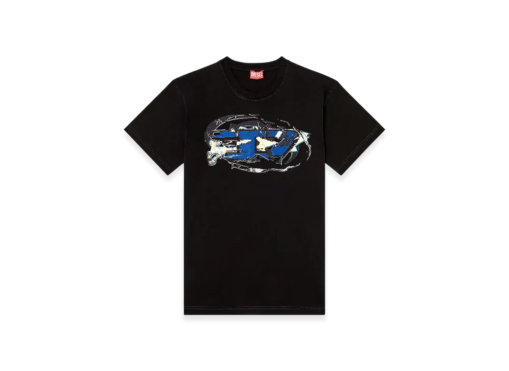 Diesel T-Norm-T11 T-Shirt With Oval D Logo "Black"