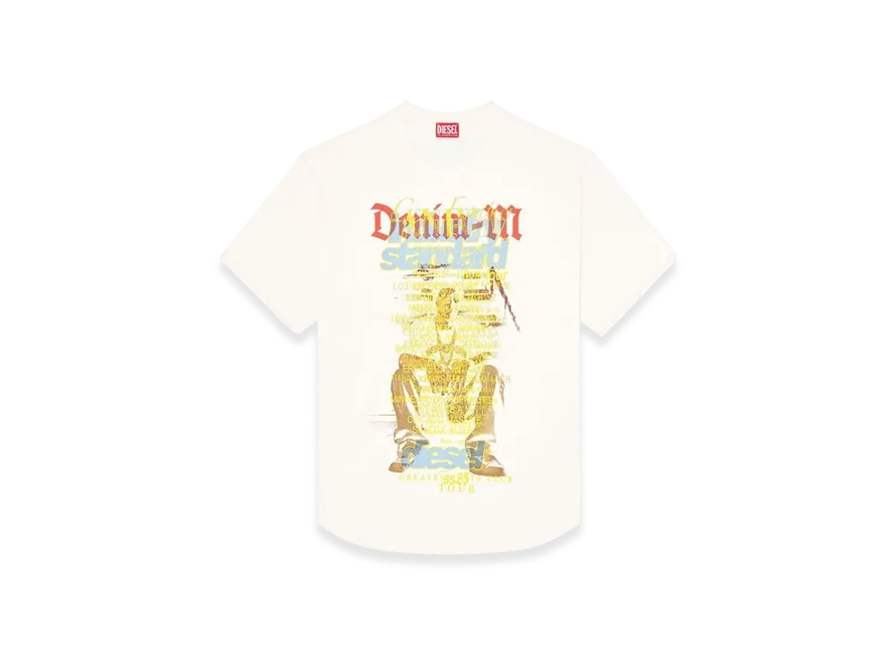Diesel T-Bix-Aa T-Shirt With Lyrics Print "White"
