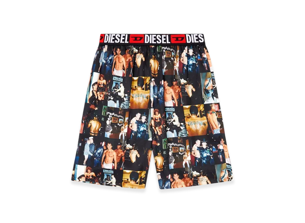 Diesel Pr-P-Toll-Shor-Tom25 Shorts With Graphic Prints "Black"
