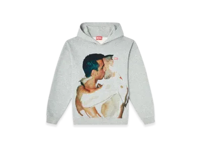 Diesel Pr-S-Boxt-Hood-Tom25 Hoodie With Graphic Print "Gray"