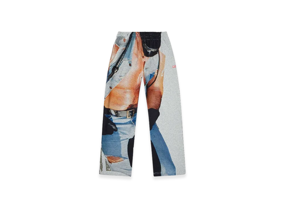 Diesel Pr-P-Martains-Tom25 Sweatpants With Graphic Print "Gray"