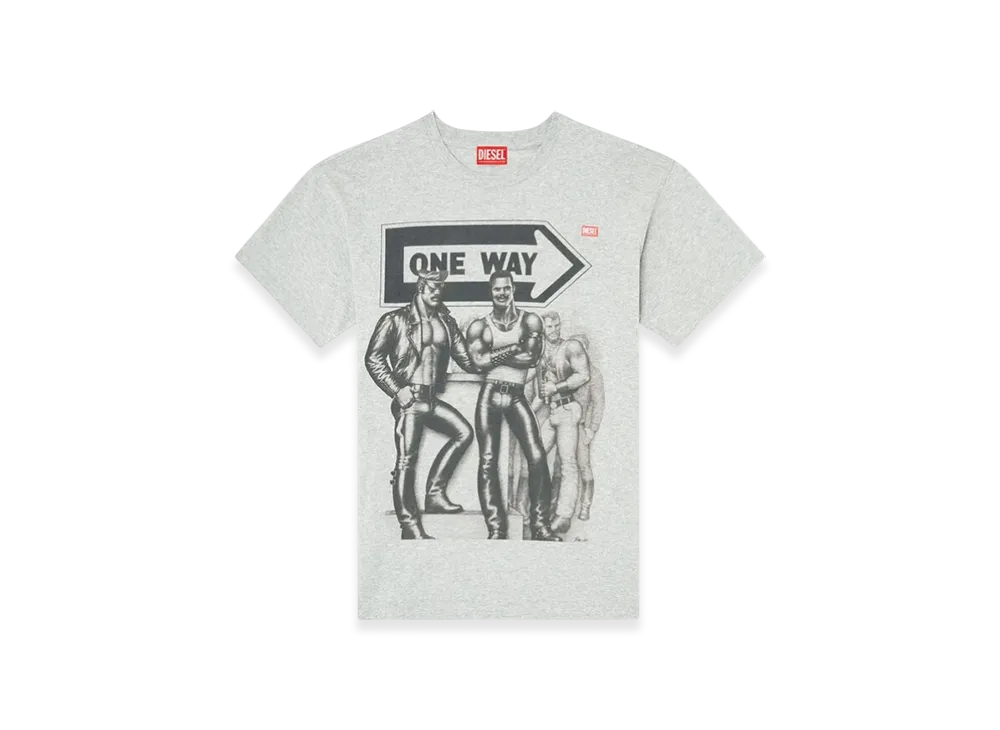 Diesel Pr-T-Norm-Tom25 T-Shirt With Graphic Print "Gray"