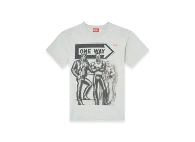 Diesel Pr-T-Norm-Tom25 T-Shirt With Graphic Print "Gray"