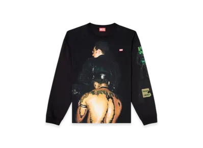 Diesel Pr-T-Boxt-LS-Tom25-1 Long-Sleeve T-Shirt With Graphic Print "Black"